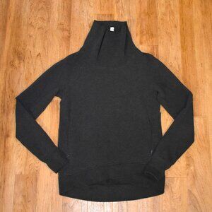 Lululemon On The Double Heathered Dark Gray Pullover Sz 6 #W3K56S